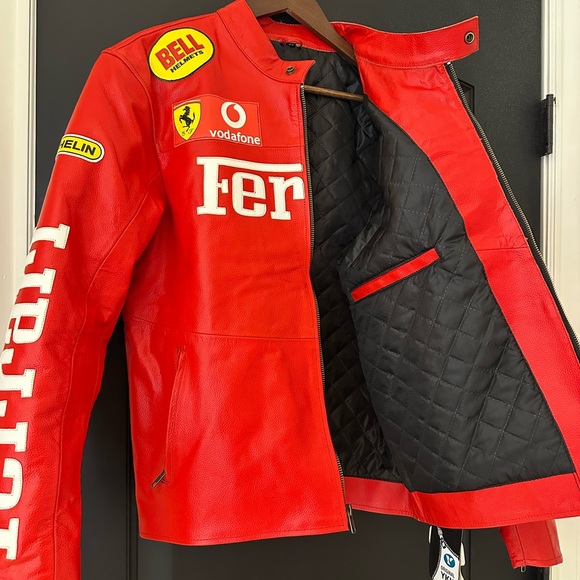 Ferrari Red Racing Jacket Leather - Picture 3 of 3